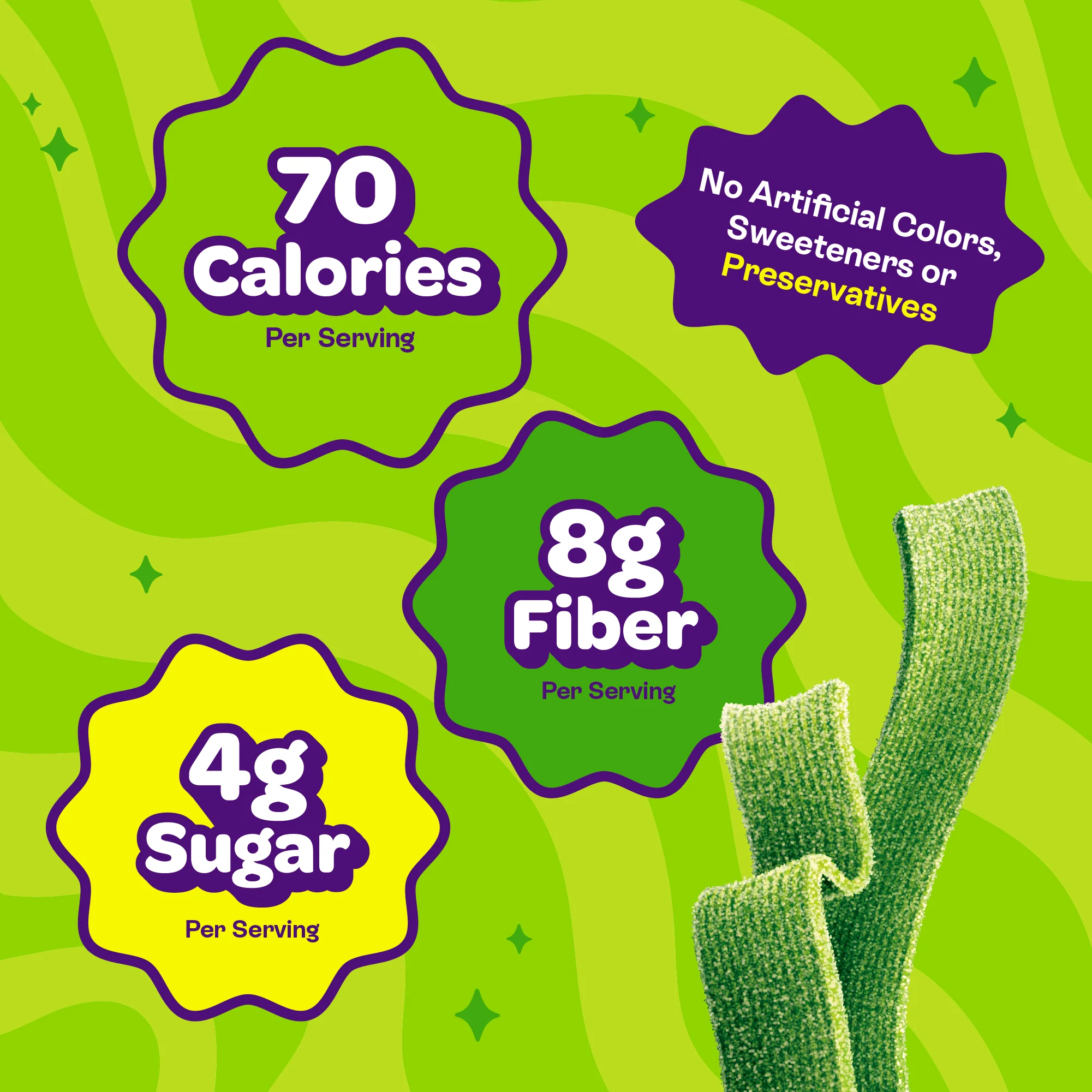sour green apple strips - Image 4